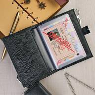 C-056 Обложка на автодокументы с паспортом и визитницей Barez с кнопкой (нат. кожа) - C-056 Обложка на автодокументы с паспортом и визитницей Barez с кнопкой (нат. кожа)